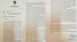 Foto: Dokumen permohonan pertimbangan legalitas pansel JPT sekda oleh DPRD Komisi 1 Darul Hasyim Fath