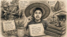 Sketsa editorial Petani menanam harapan, sementara keadilan masih menjadi pekerjaan rumah dalam tata niaga tembakau di Sumenep.