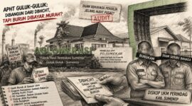 Ilustrasi Kawasan APHT Guluk-Guluk menjadi sorotan publik terkait dugaan pelanggaran hak buruh dan minimnya klarifikasi dari pihak pengelola maupun instansi pengawas.