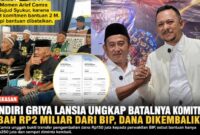 Kolase momen Ketua Yayasan Bani Insan Peduli (BIP), Ali Zainal Abidin, saat menyampaikan komitmen bantuan Rp2 miliar kepada Griya Lansia, serta dokumentasi yang diunggah pendiri Griya Lansia, Arief Camra, terkait polemik batalnya komitmen bantuan tersebut.