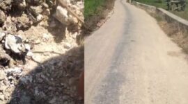 Dokumentasi kondisi ruas jalan di Desa Daramista yang menuai sorotan dari aktivis. Mereka meminta pemerintah dan instansi terkait melakukan pemeriksaan terhadap kualitas pelaksanaan proyek tersebut.