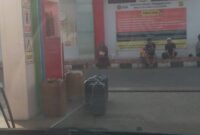 Spbu pamolokan yang menjadi sorotan, usai melayani pembelian dengan jerigen. 